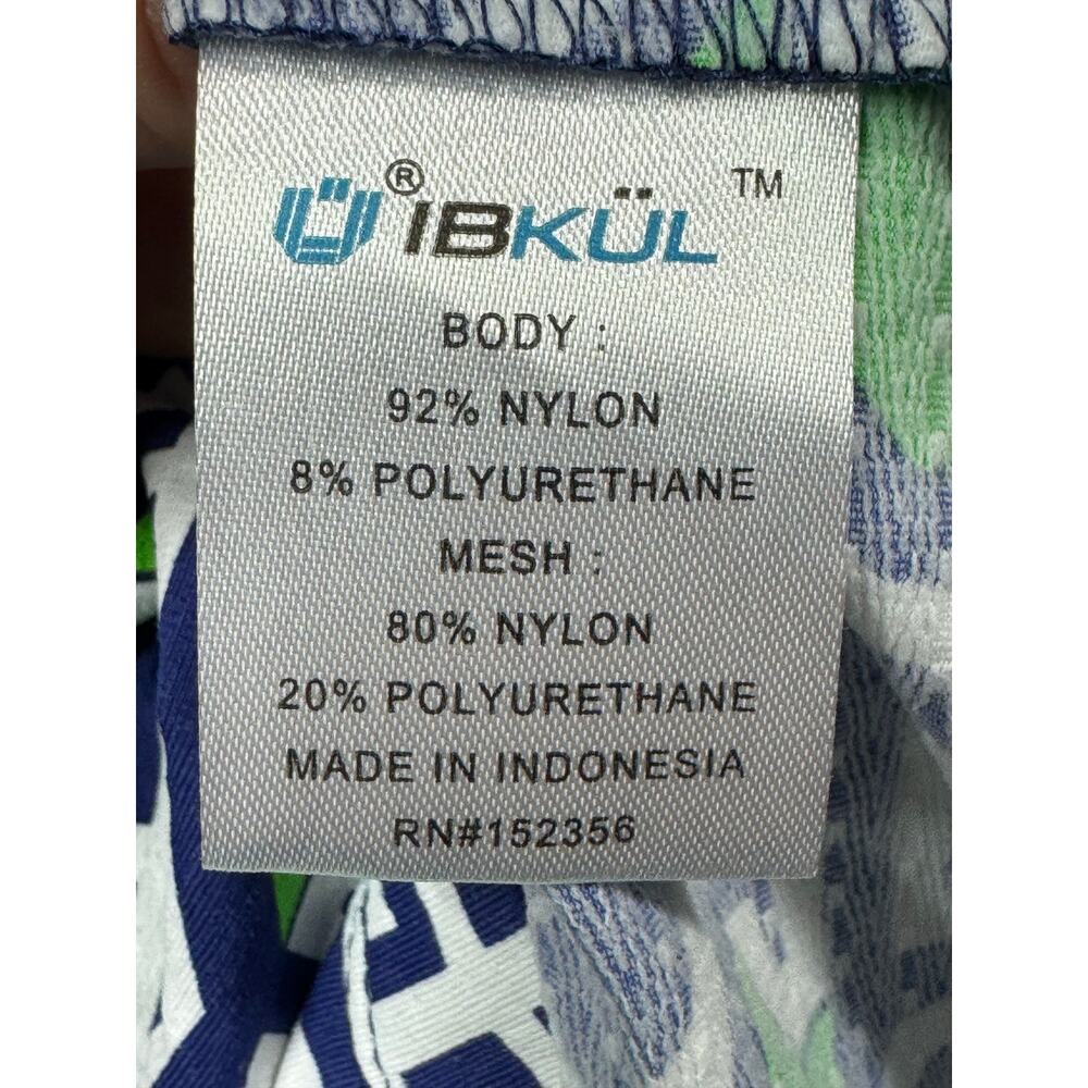 IBKUL Women's Mesh Long Sleeve Geo Print Mock Neck 1/4 Zip Top - Size XL - Picture 5 of 5